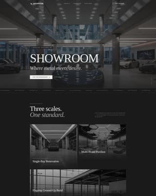 Retail & Commercial Space Design Portfolio Website Template