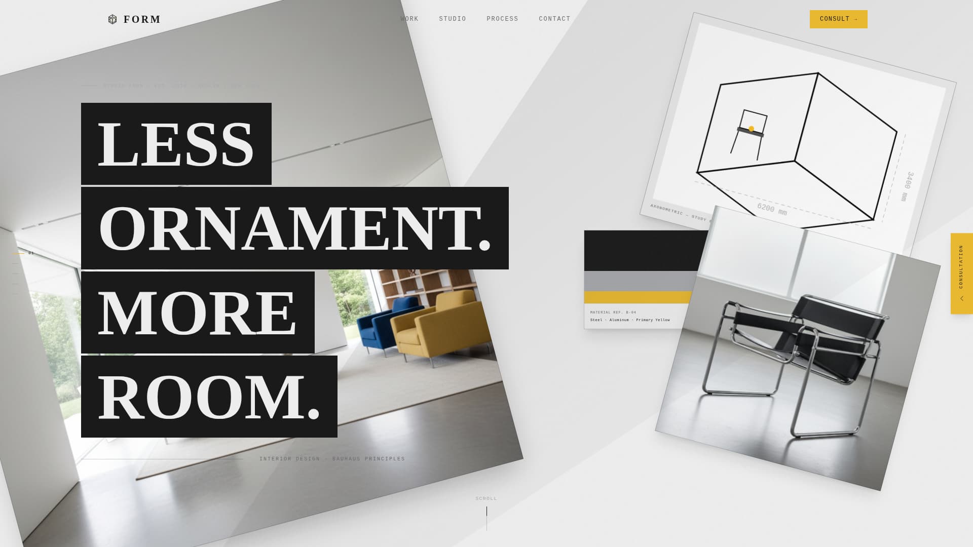 Bauhaus Architecture Blog Website Template