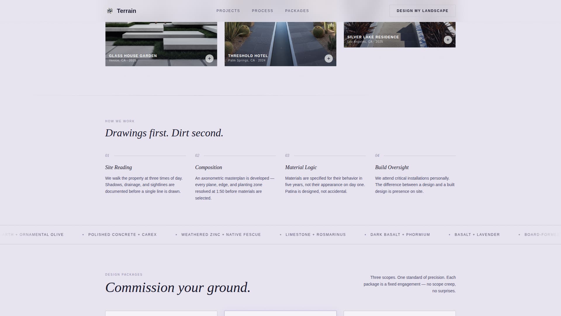 Bauhaus Architecture Pricing Website Template