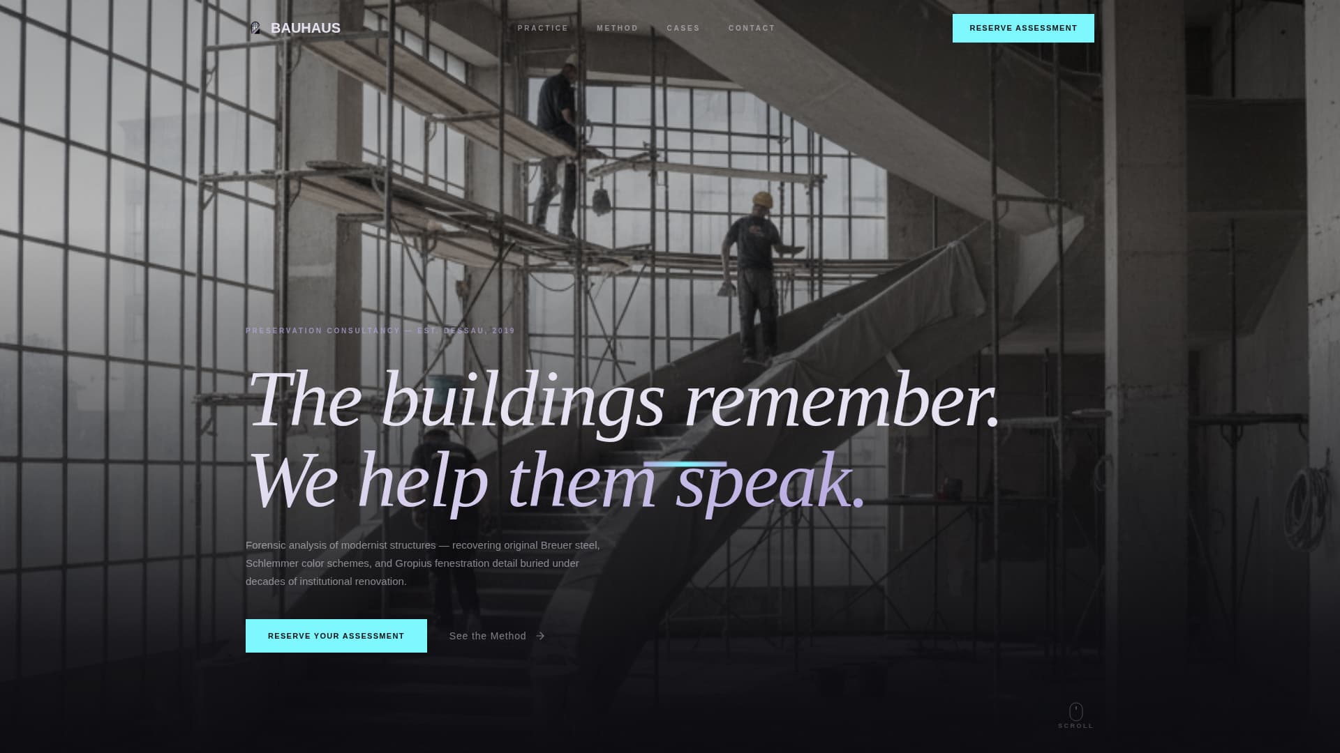 Bauhaus Architecture Pre-Launch Website Template