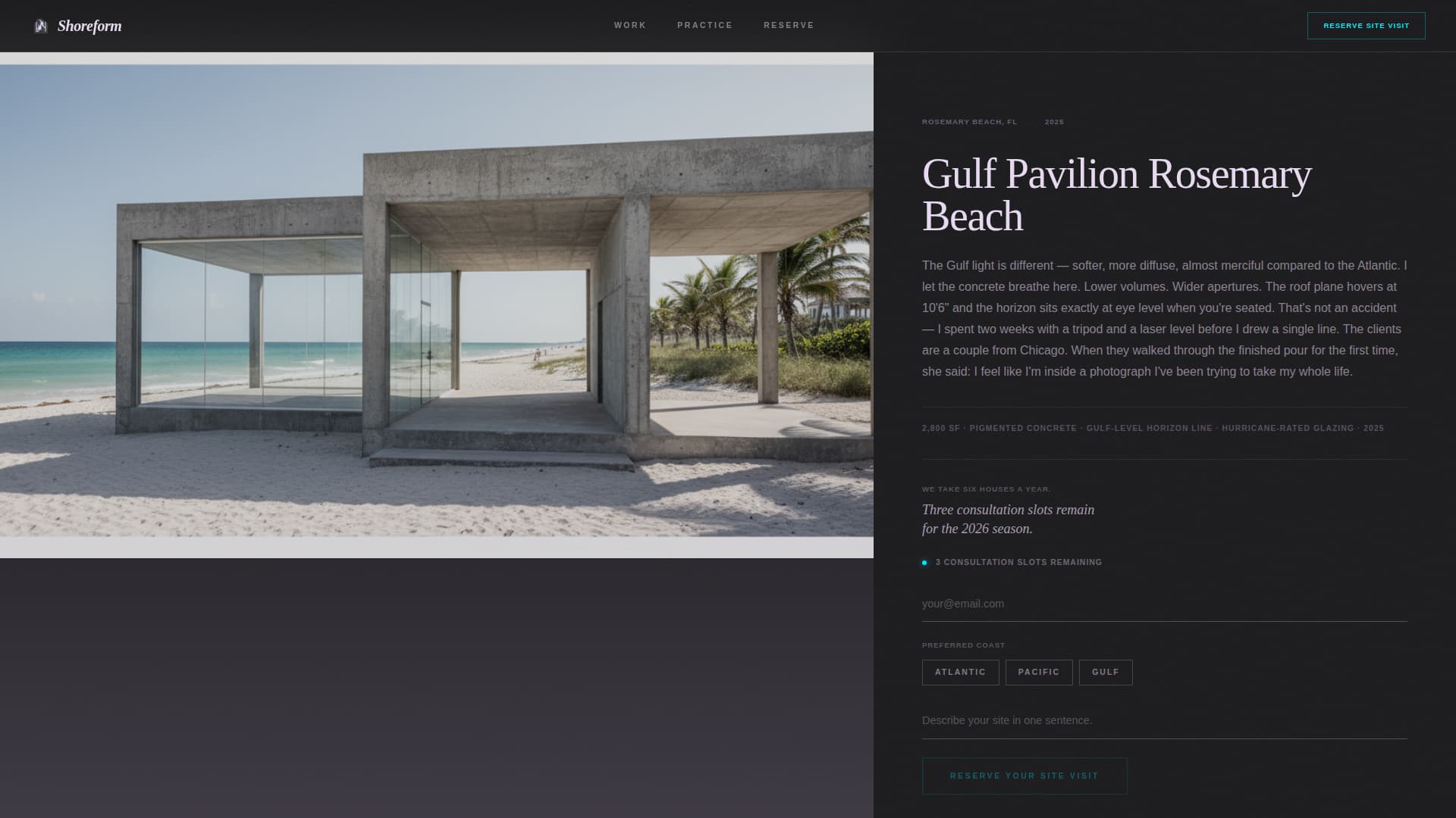 Residential Design Pre-Launch Website Template