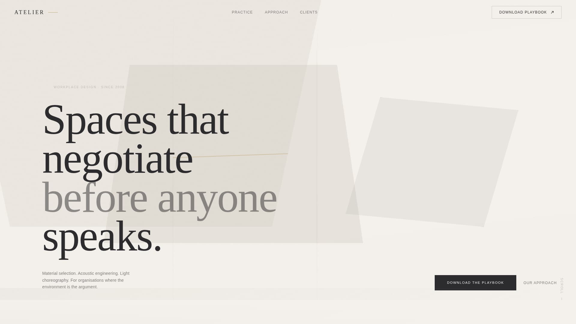 Atelier - Sophisticated Workspace Landing Page Template