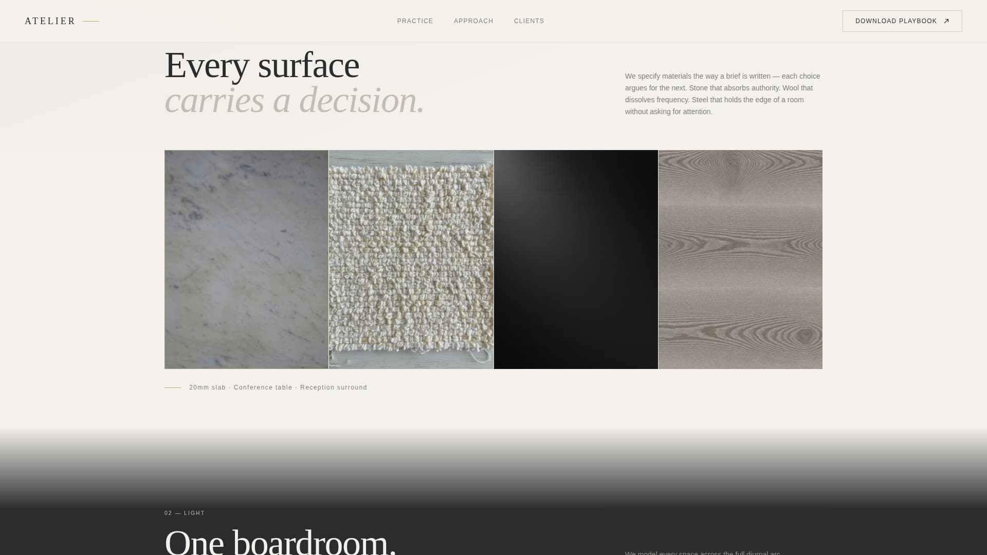 Atelier - Sophisticated Workspace Landing Page Template
