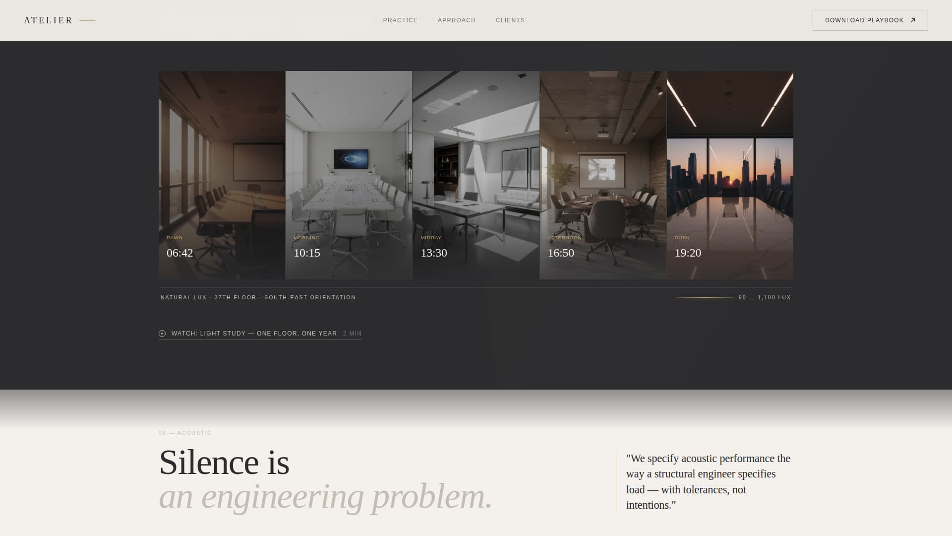 Atelier - Sophisticated Workspace Landing Page Template