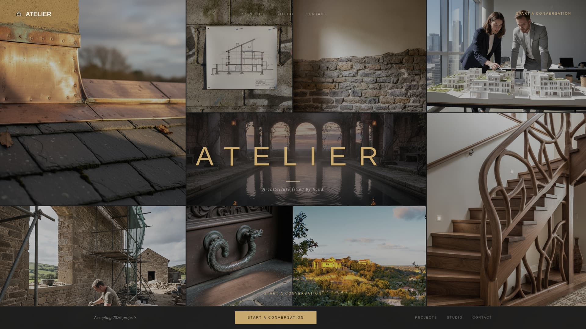 Atelier - Luxe Craftsman Landing Page Template