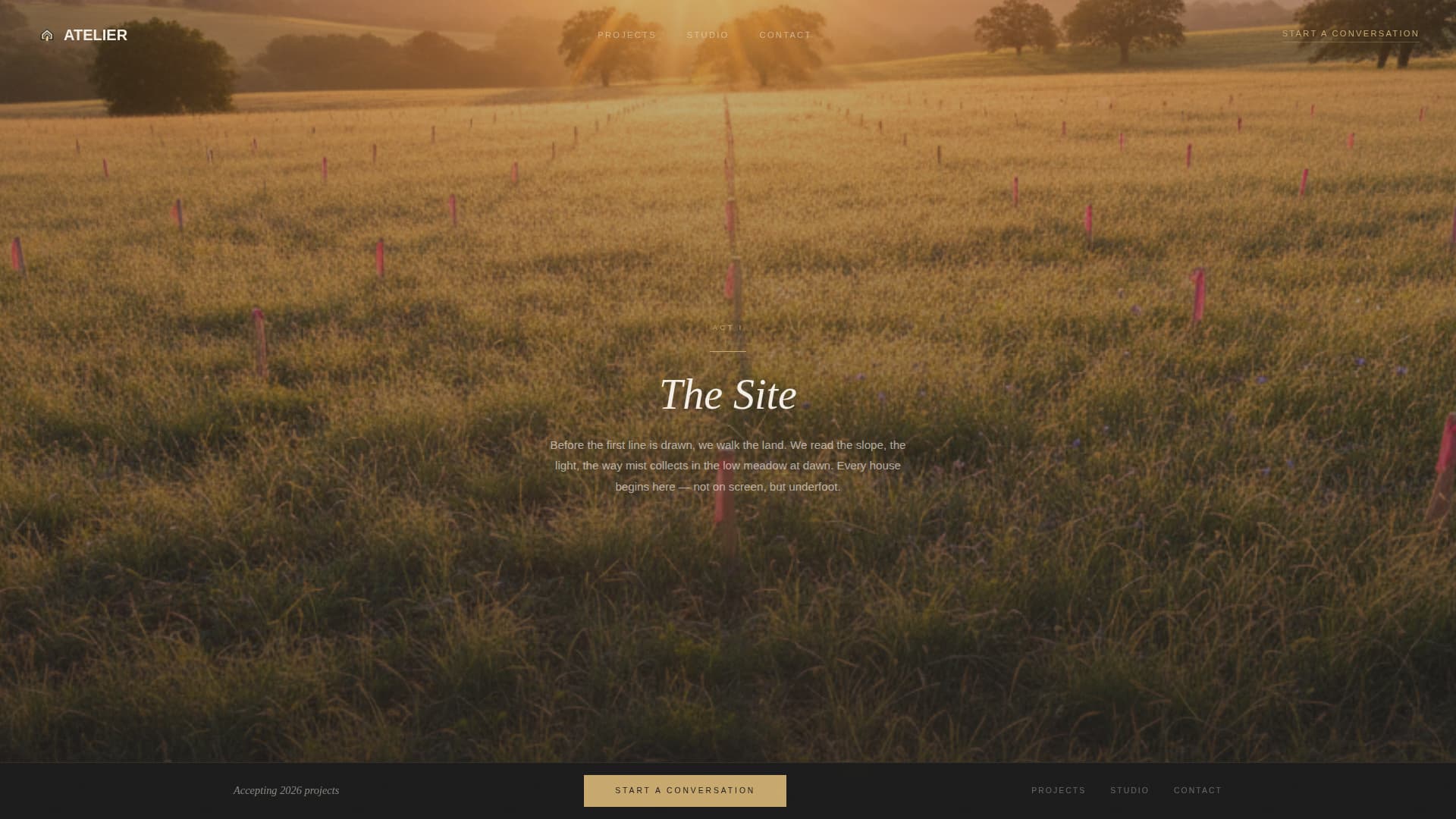 Atelier - Luxe Craftsman Landing Page Template
