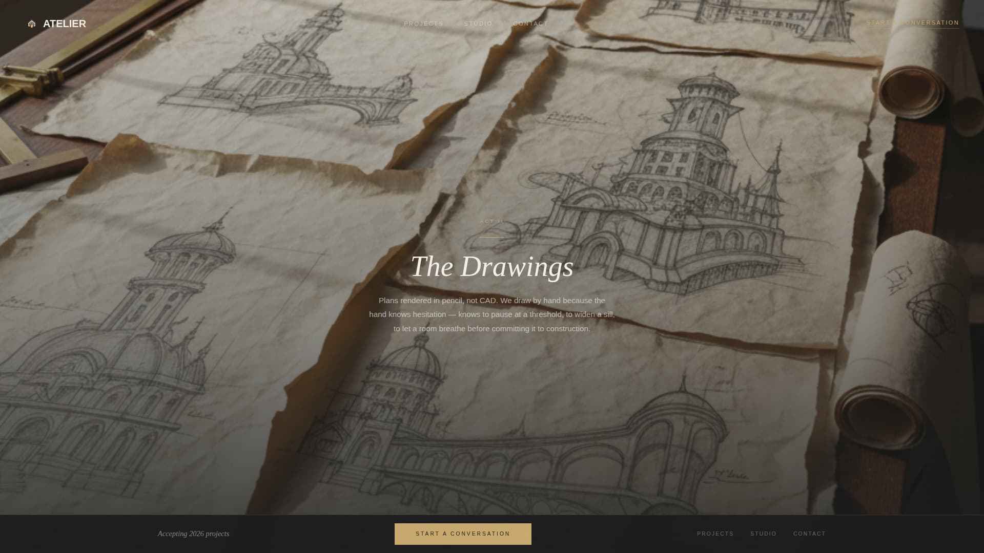 Atelier - Luxe Craftsman Landing Page Template