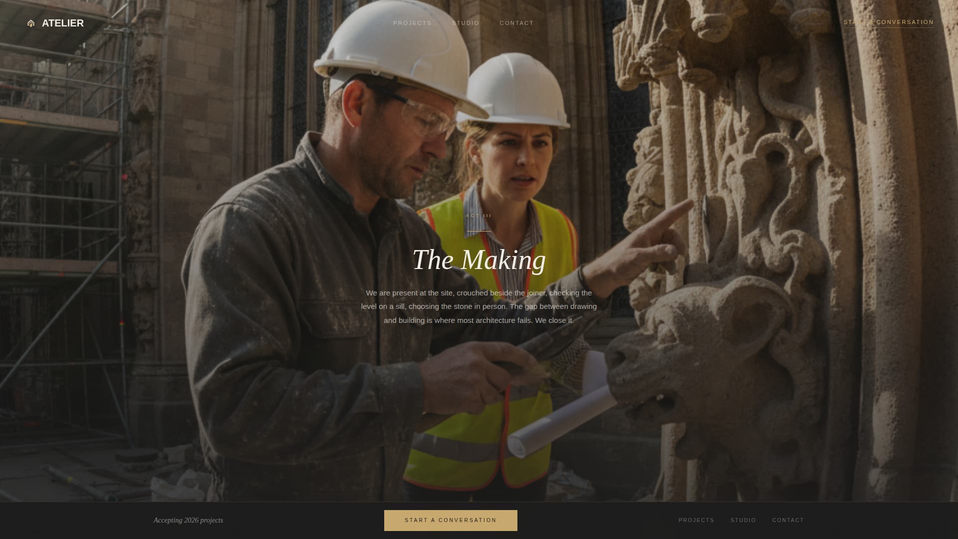 Atelier - Luxe Craftsman Landing Page Template