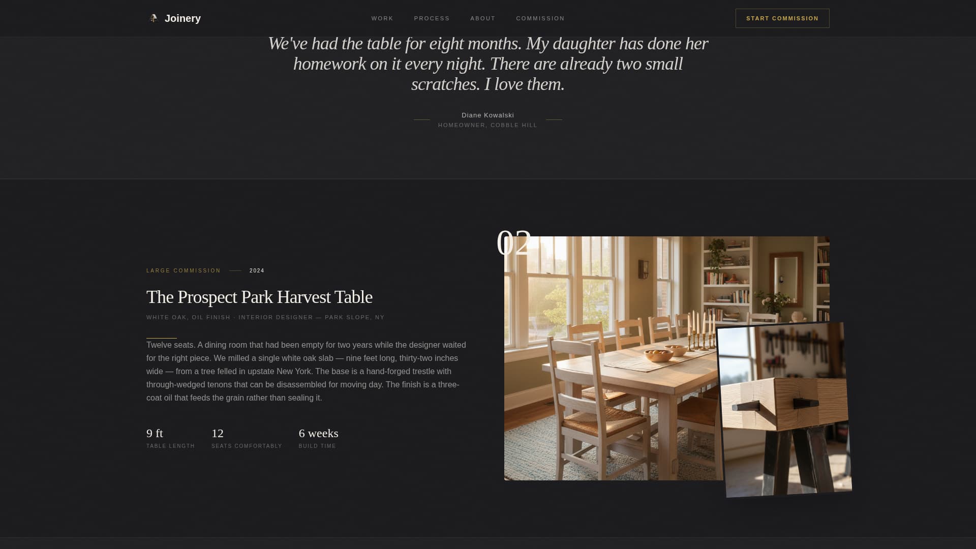 Furniture & Product Design Specialist Professional Website Template