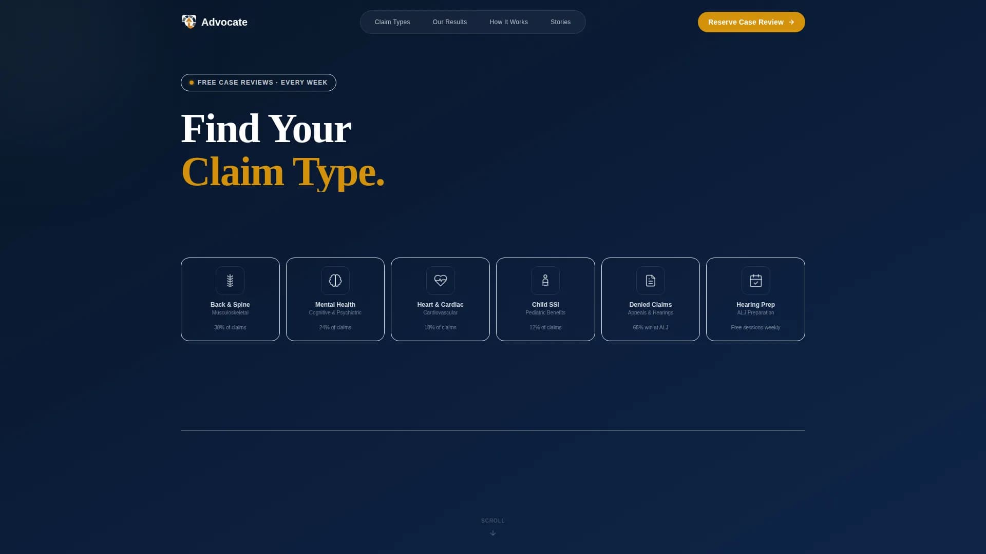 Advocate - Trusted Disability Benefits Landing Page Template