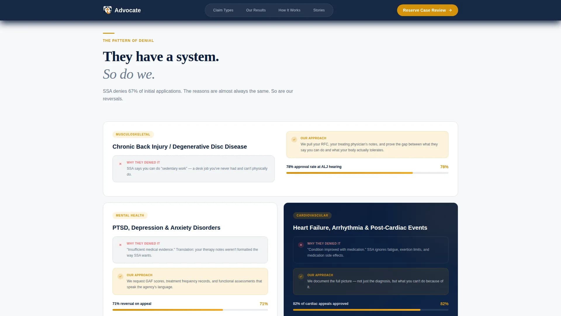 Advocate - Trusted Disability Benefits Landing Page Template