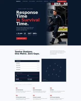 Dispatch - Precision Medical Standby Landing Page Template