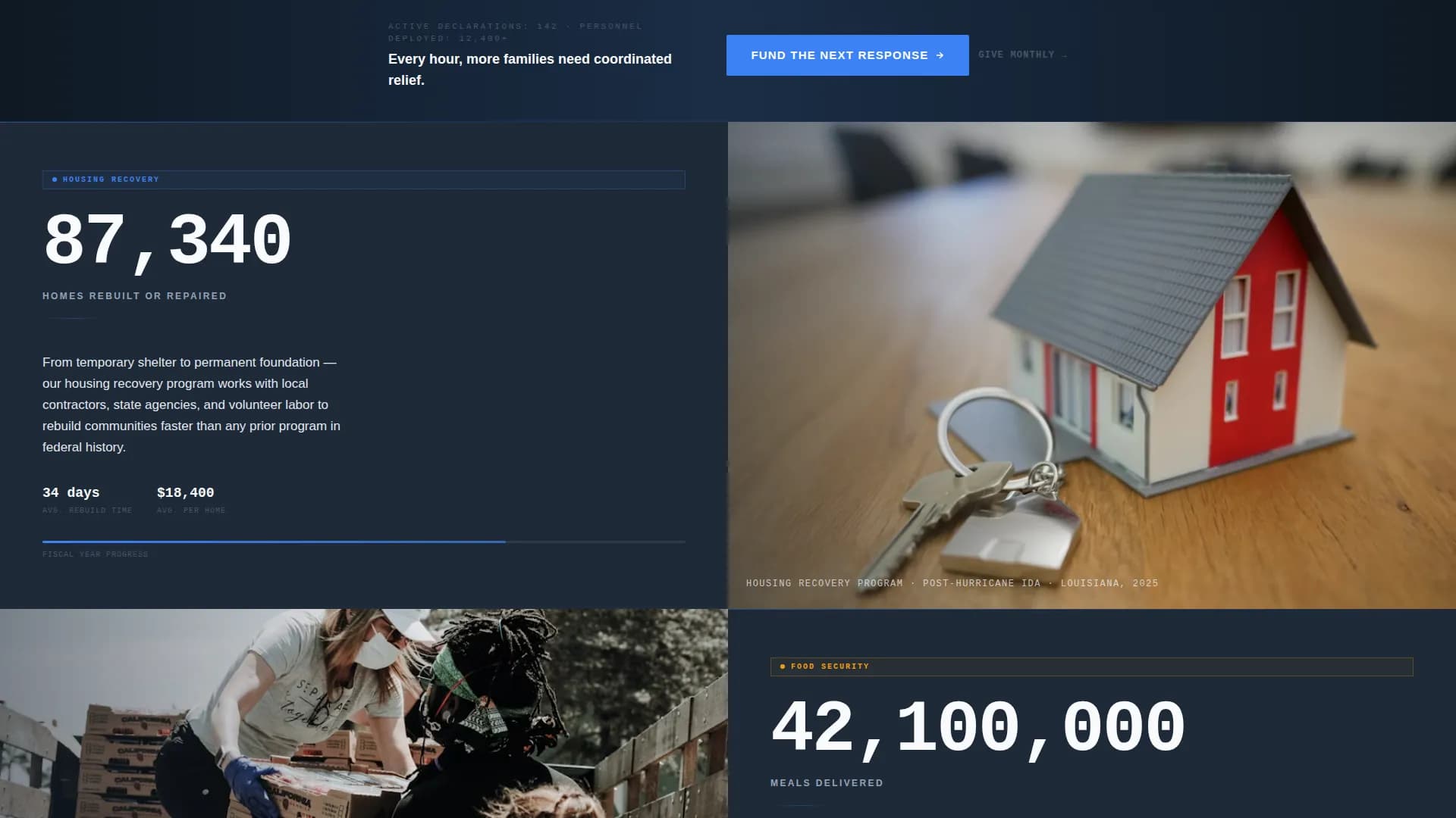 Respond — Urgent Disaster Relief Landing Page Template