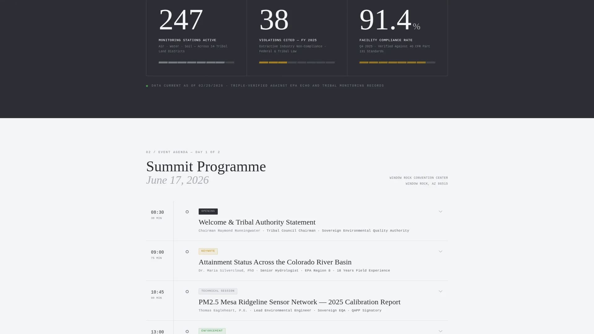 Sovereign — Indigenous Compliance Leadership Landing Page Template