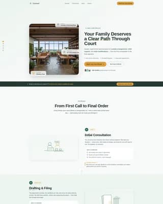 Counsel — Family Court Landing Page Template