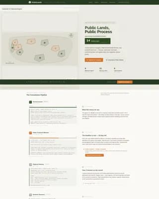 Steward — Public Lands Consultation Landing Page Template