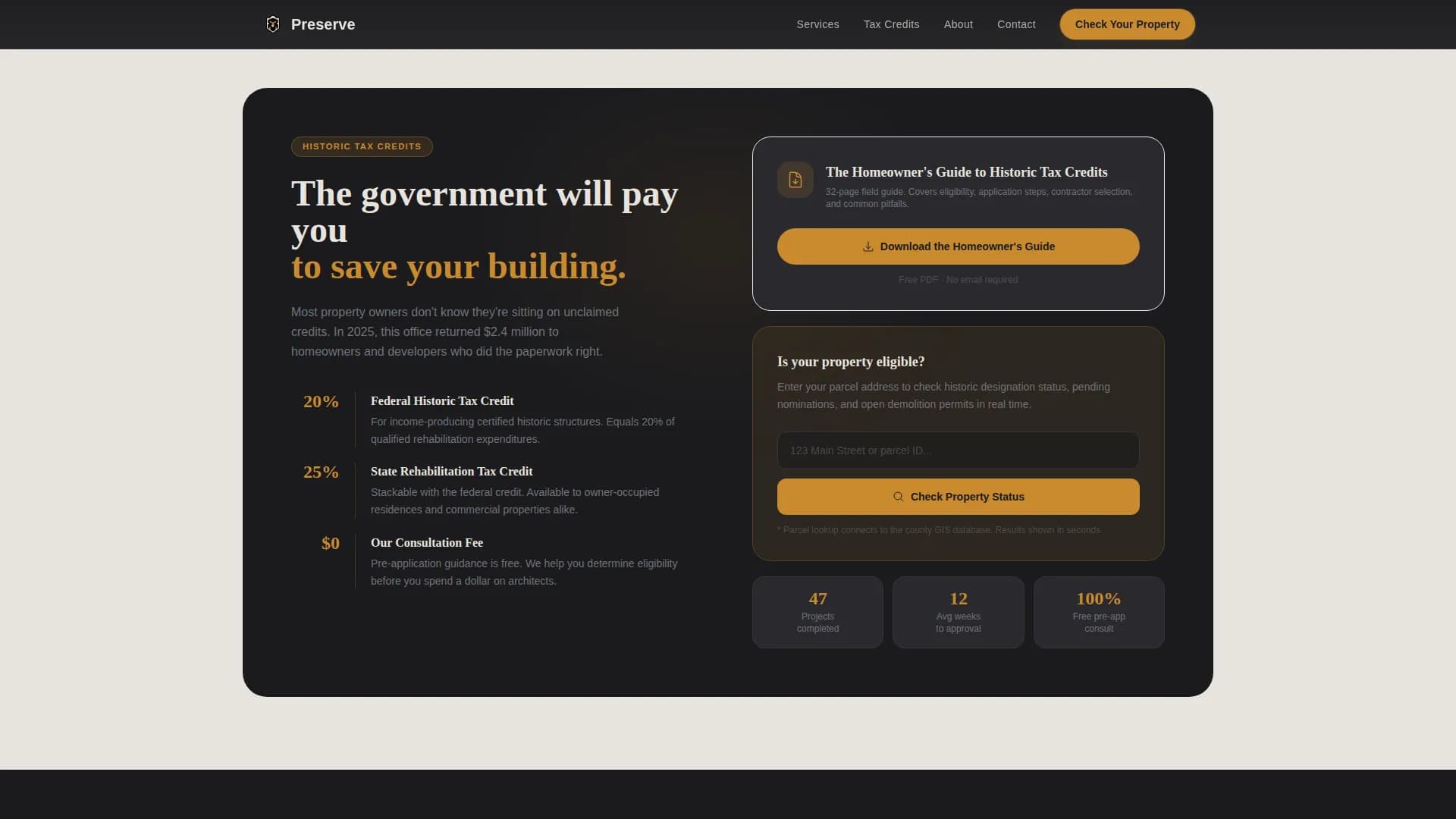 Preserve — Authoritative Heritage Registry Landing Page Template