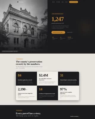 Preserve — Authoritative Heritage Registry Landing Page Template