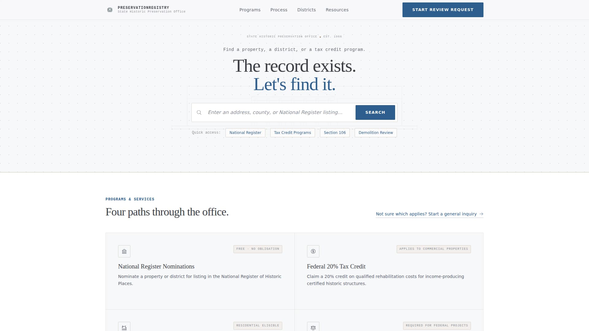 Historic Preservation Government Professional Website Template