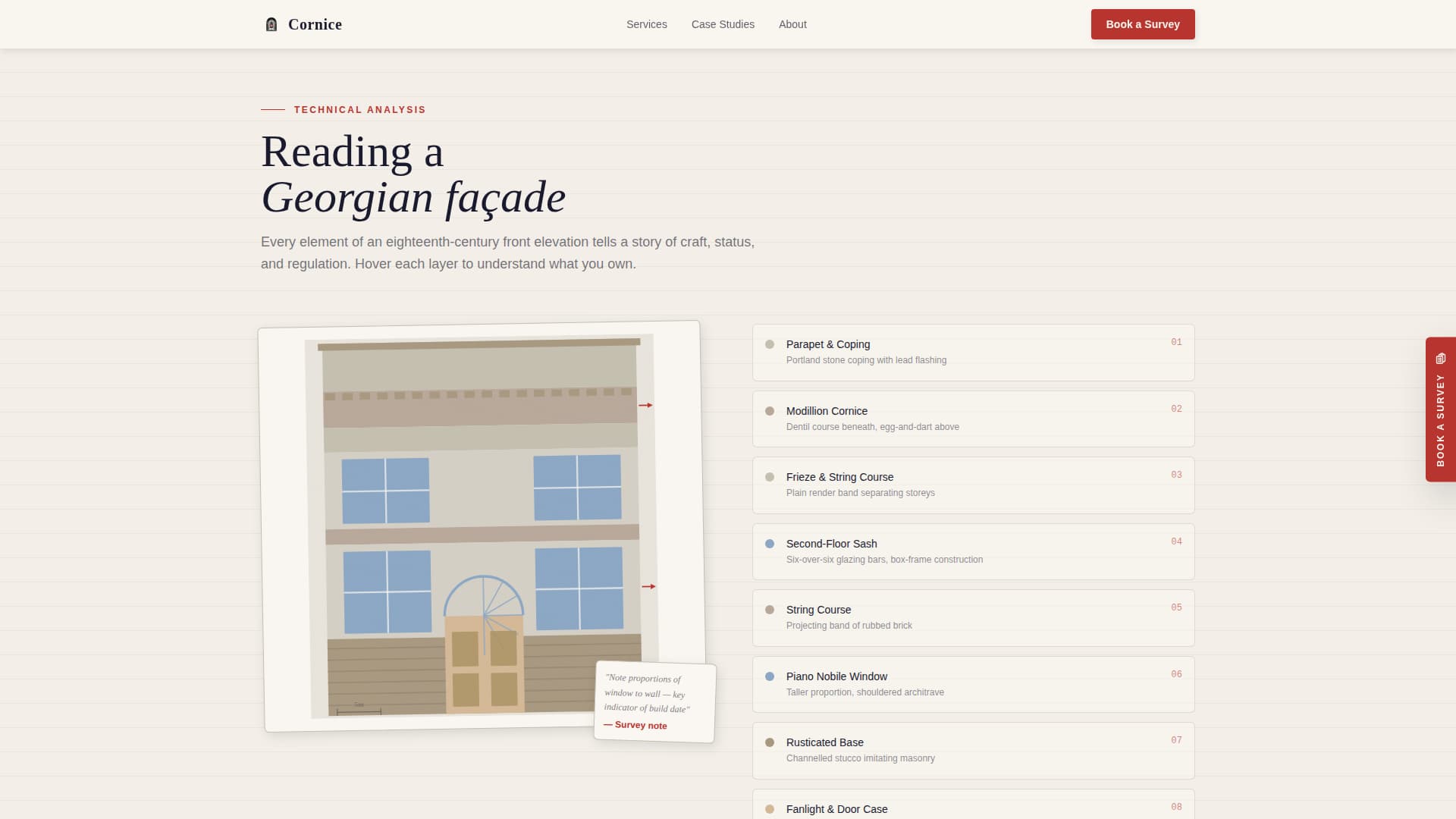 Georgian Architecture Booking Website Template