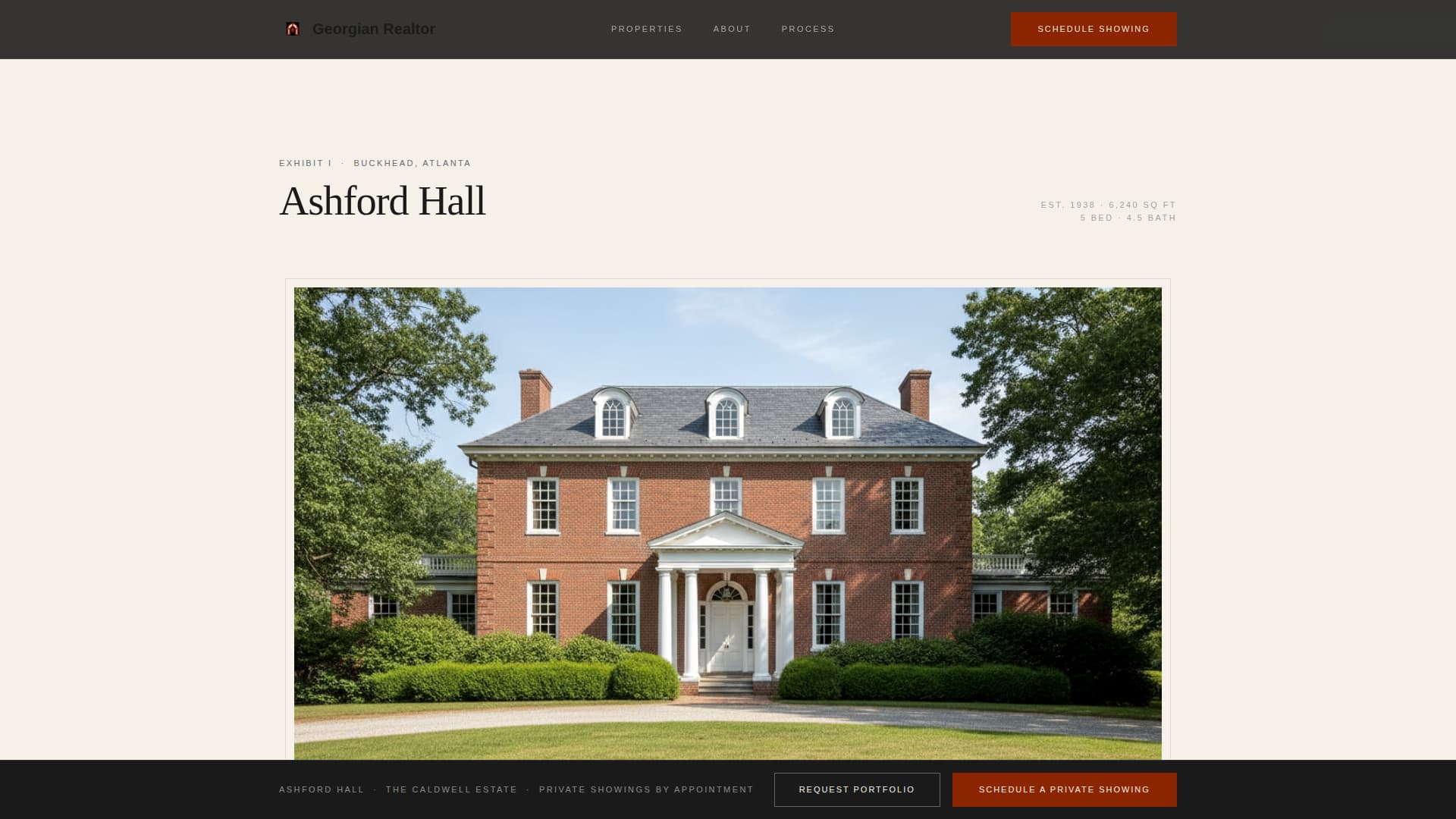 Georgian Architecture Specialist Booking Website Template