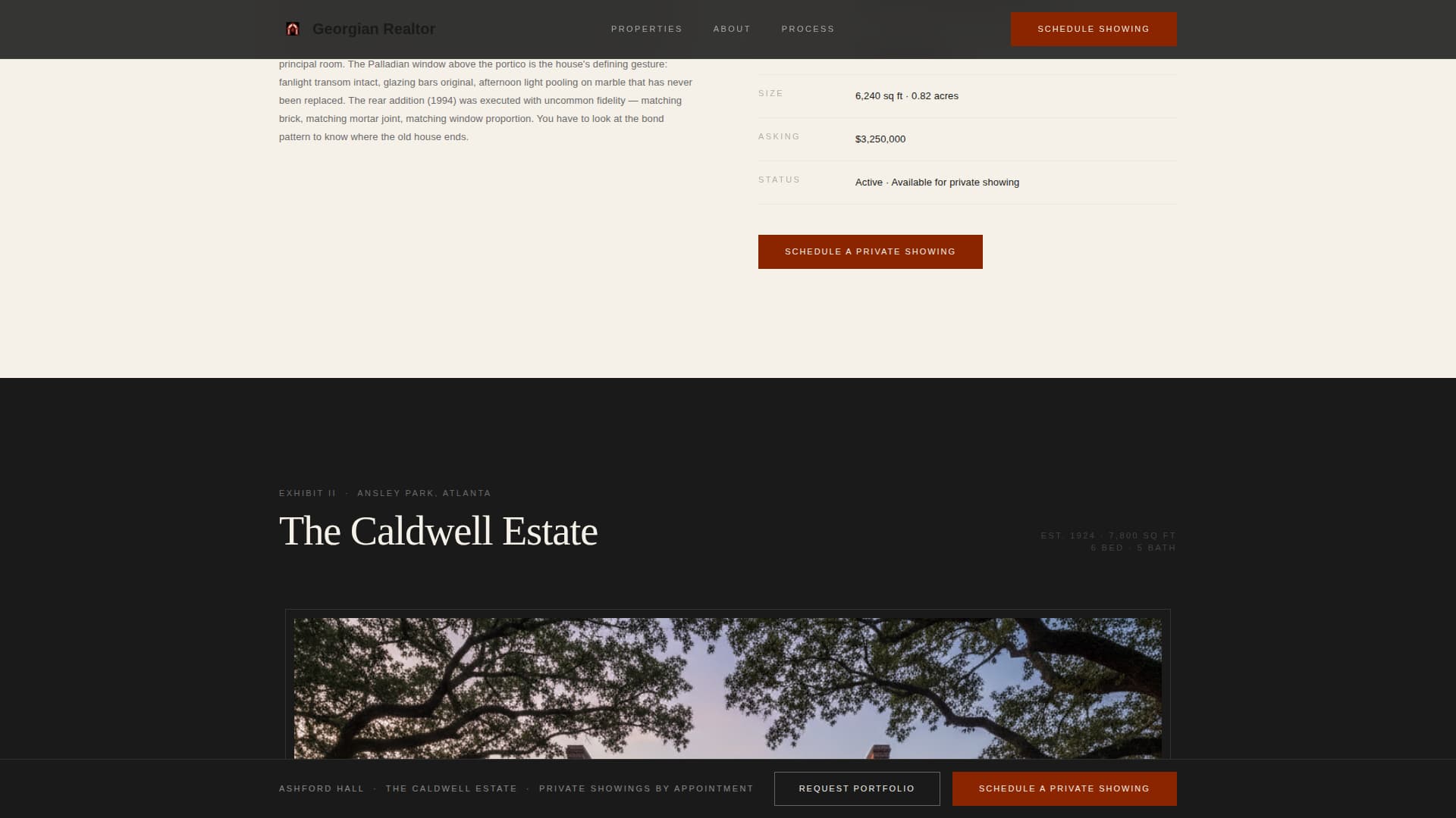 Georgian Architecture Specialist Booking Website Template