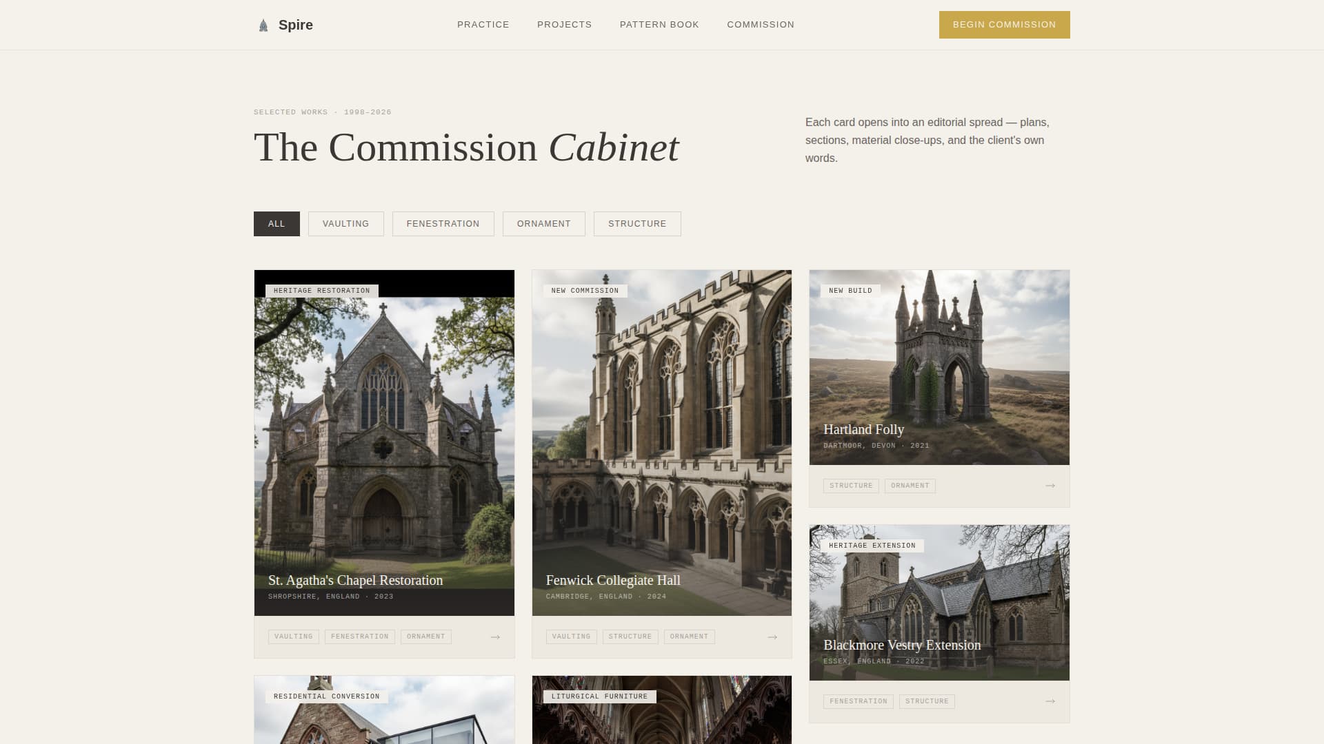 Gothic Revival Architecture Advanced Booking Website Template