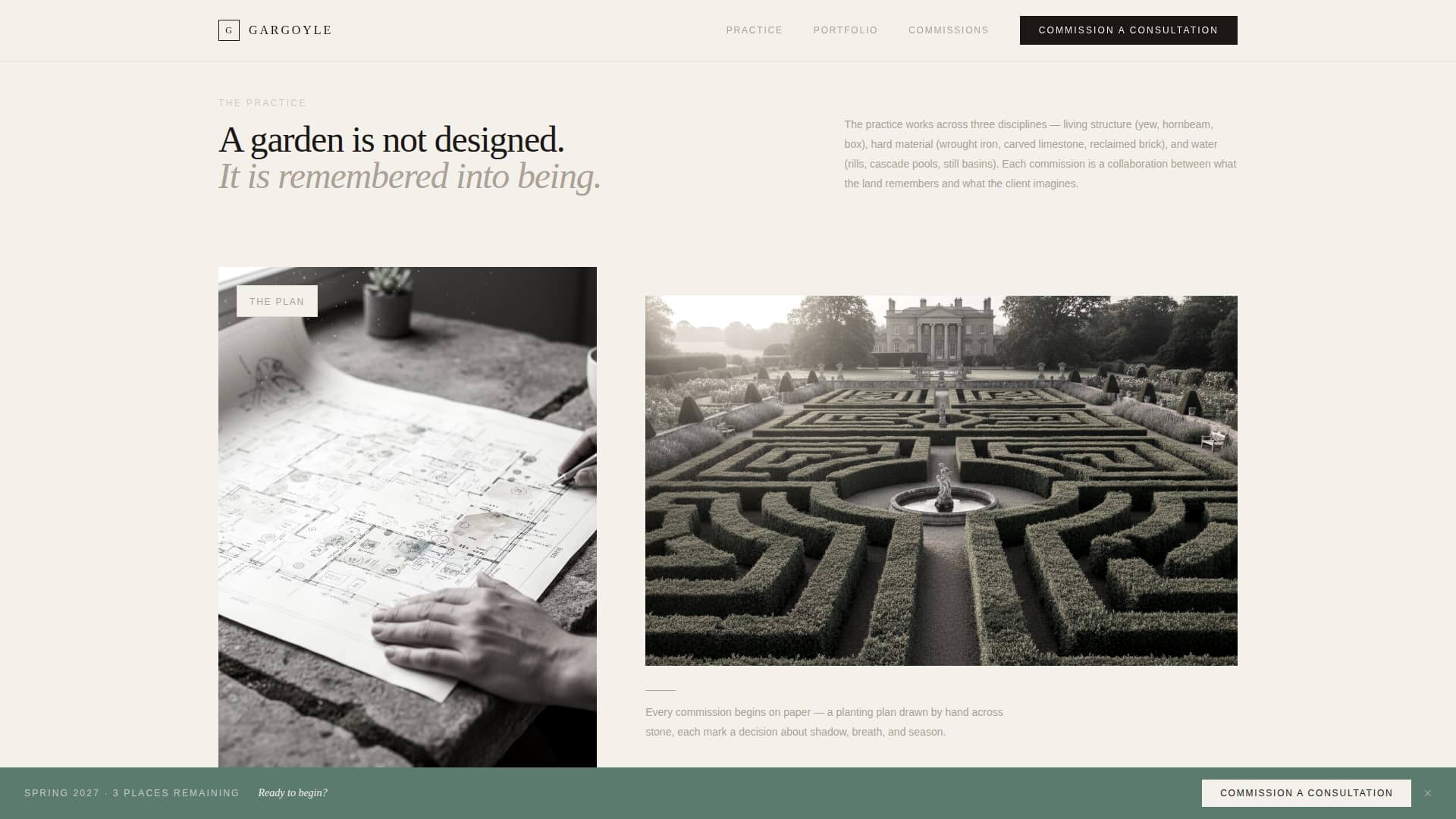 Gargoyle - Timeless Landscape Landing Page Template