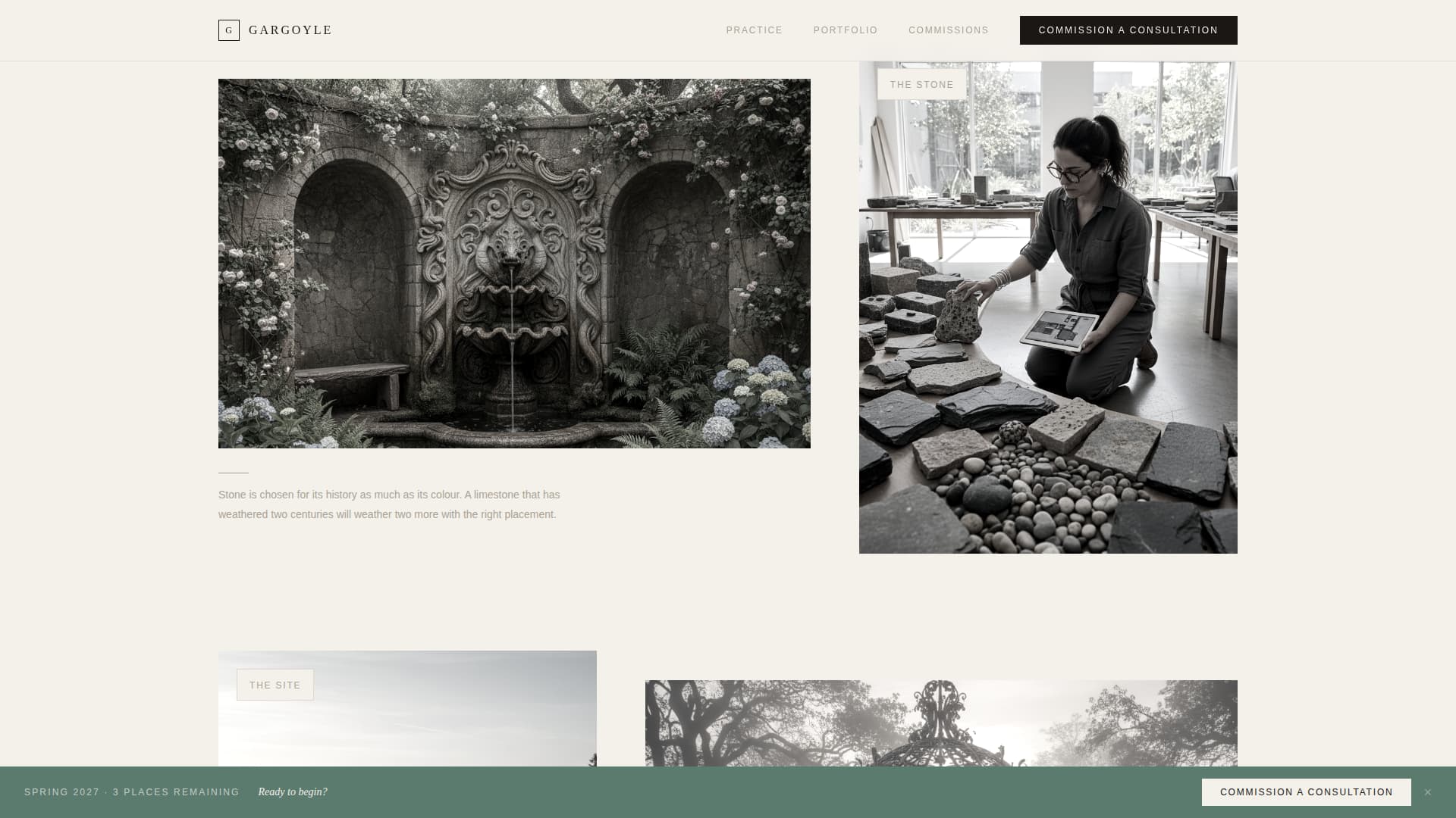 Gargoyle - Timeless Landscape Landing Page Template
