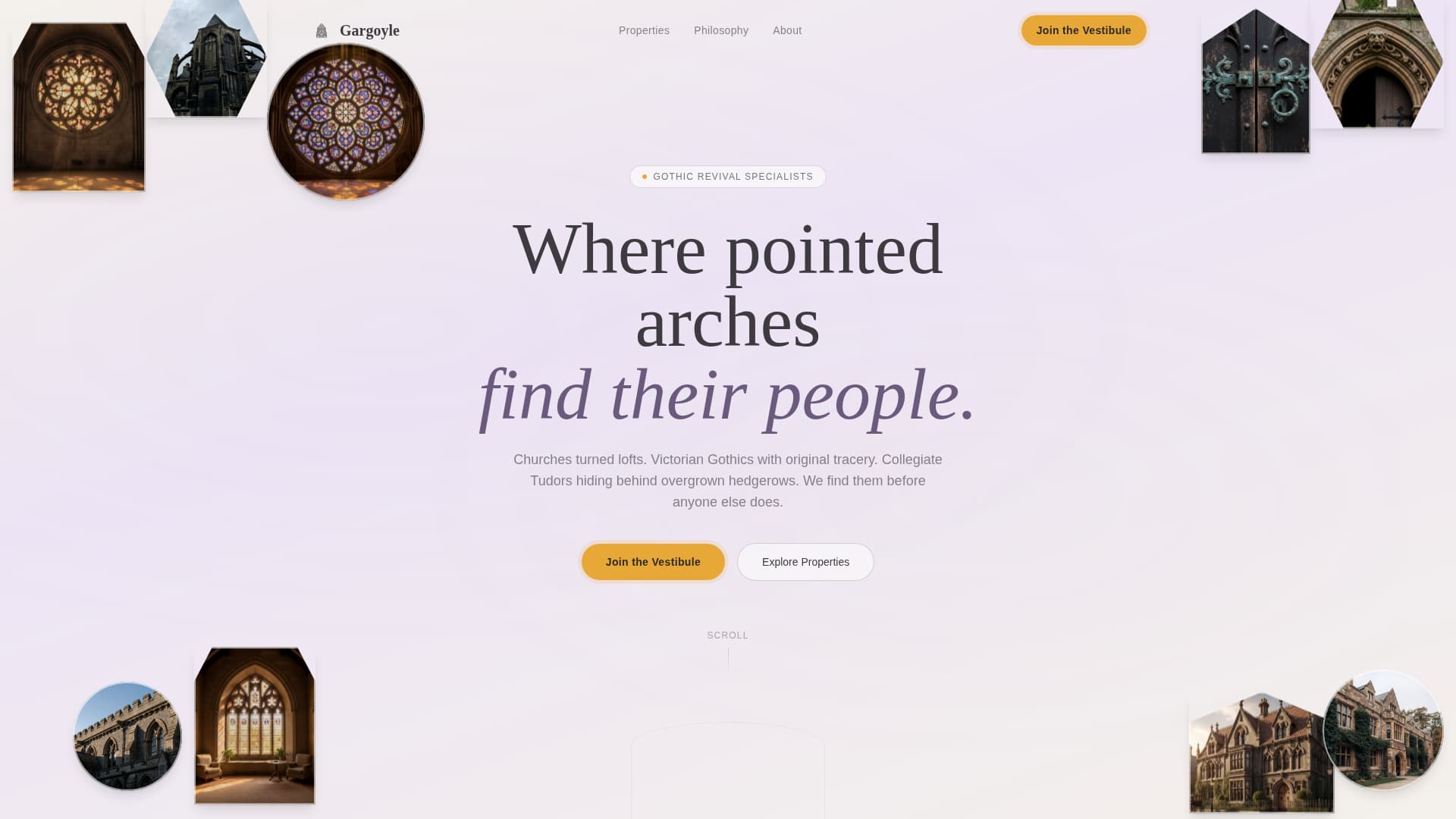 Gothic Revival Architecture Booking Website Template