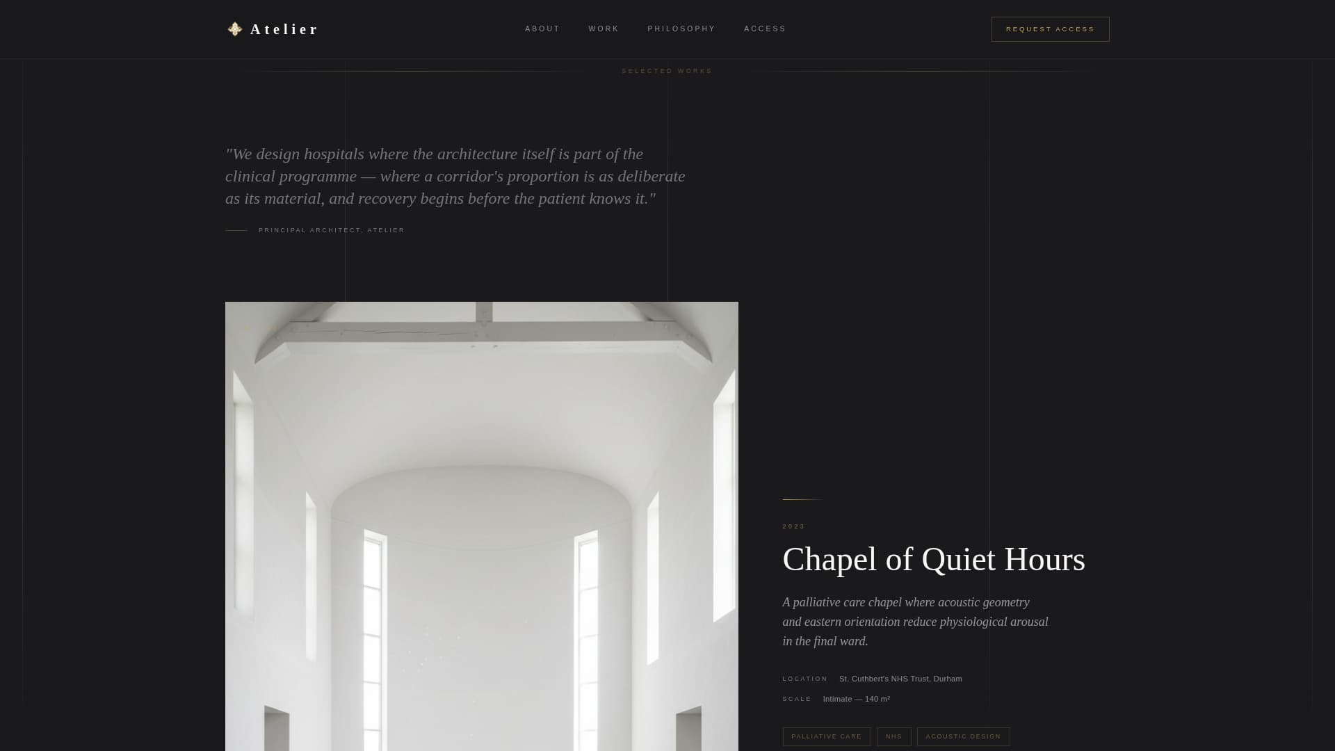 Atelier - Healing Hospital Landing Page Template