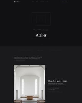Atelier - Healing Hospital Landing Page Template