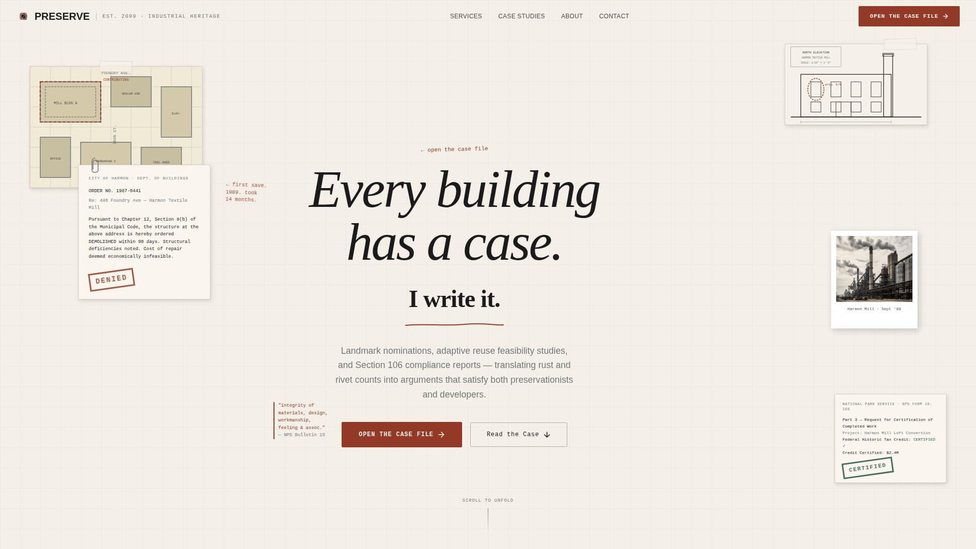 Industrial Architecture Booking Website Template
