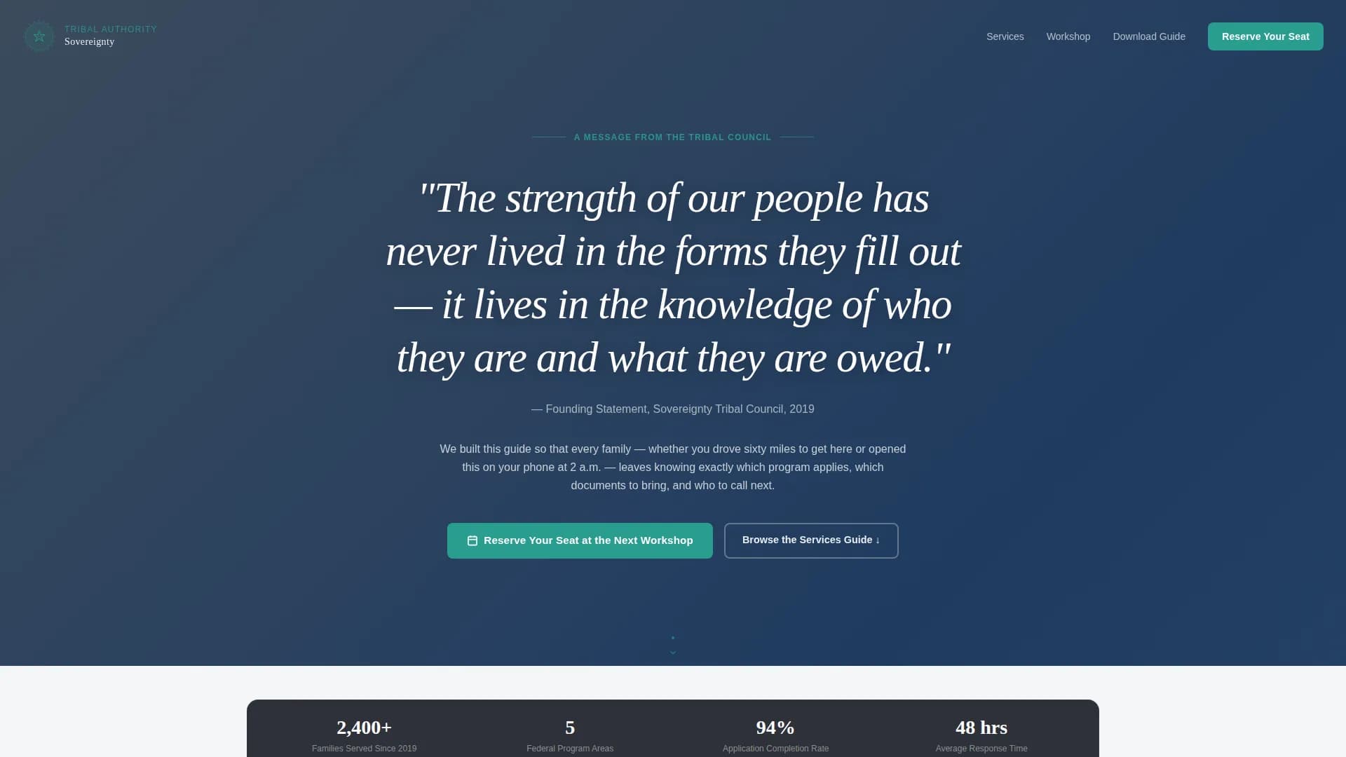 Empower — Tribal Human Services Landing Page Template