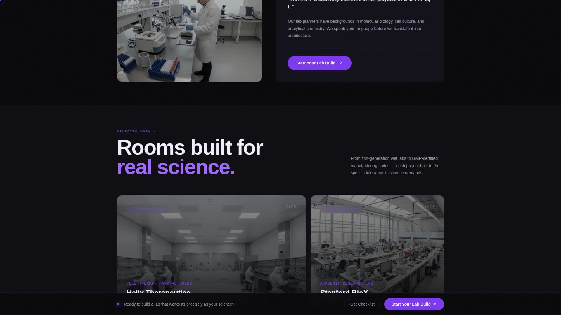 Atelier - Precision Laboratory Landing Page Template