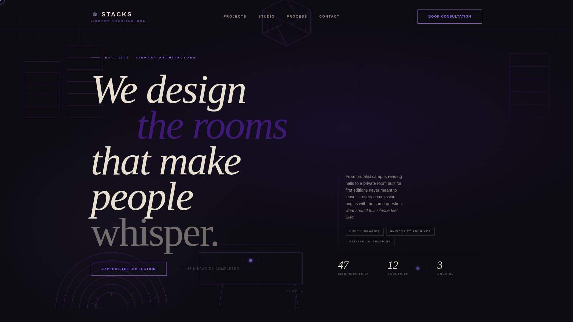 Education Facility Design Booking Website Template