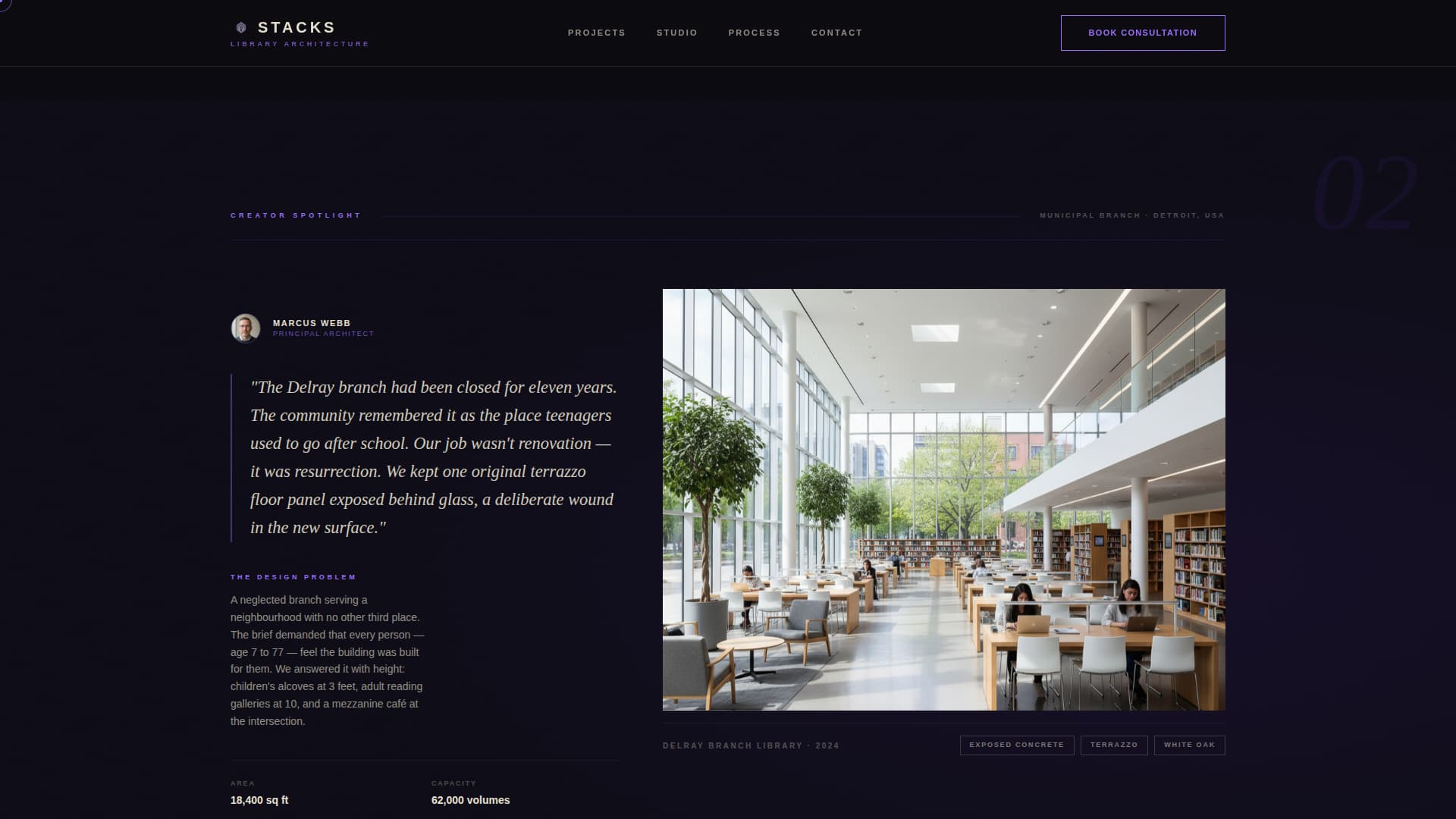 Education Facility Design Booking Website Template