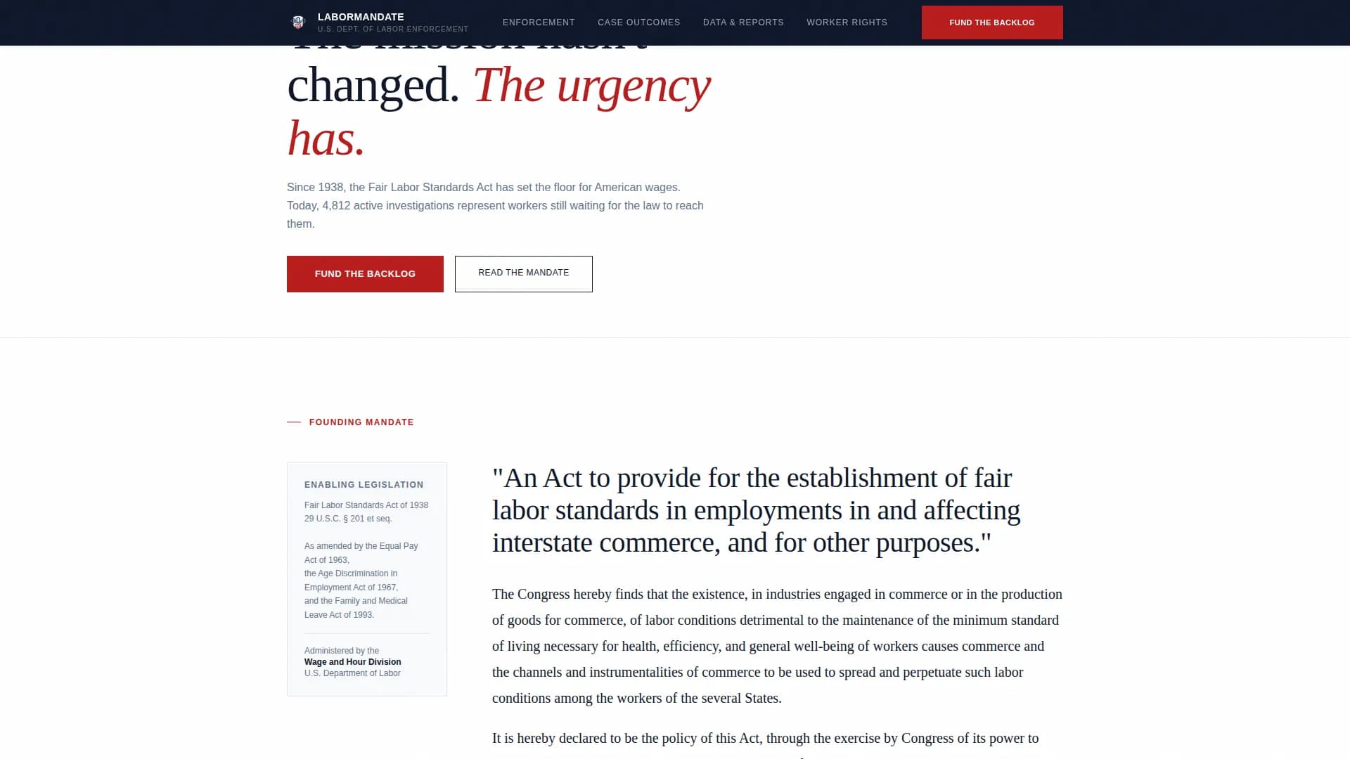 Labor & Employment Government Professional Website Template