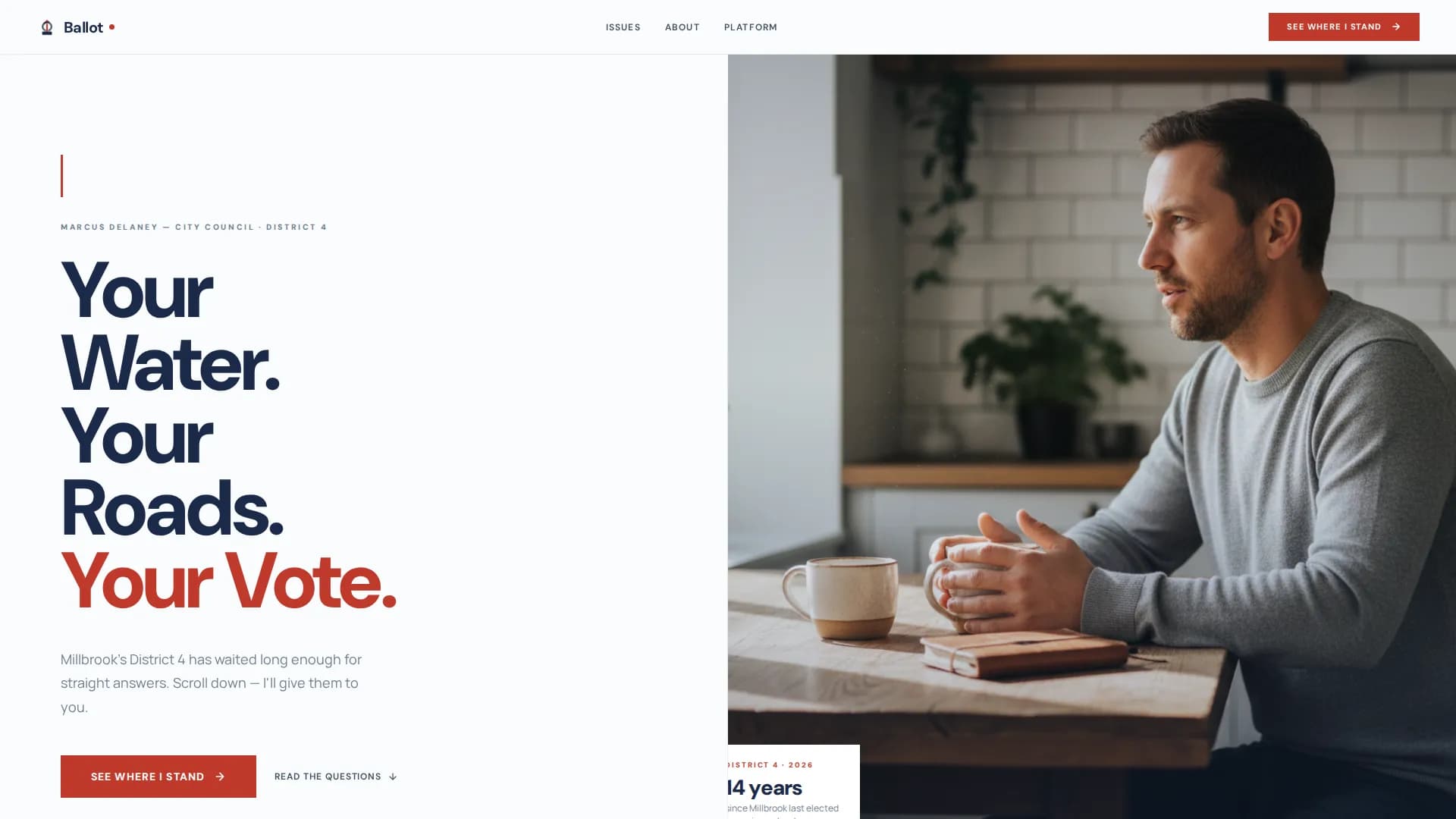 Political Campaign FAQ Website Template