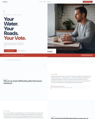 Political Campaign FAQ Website Template