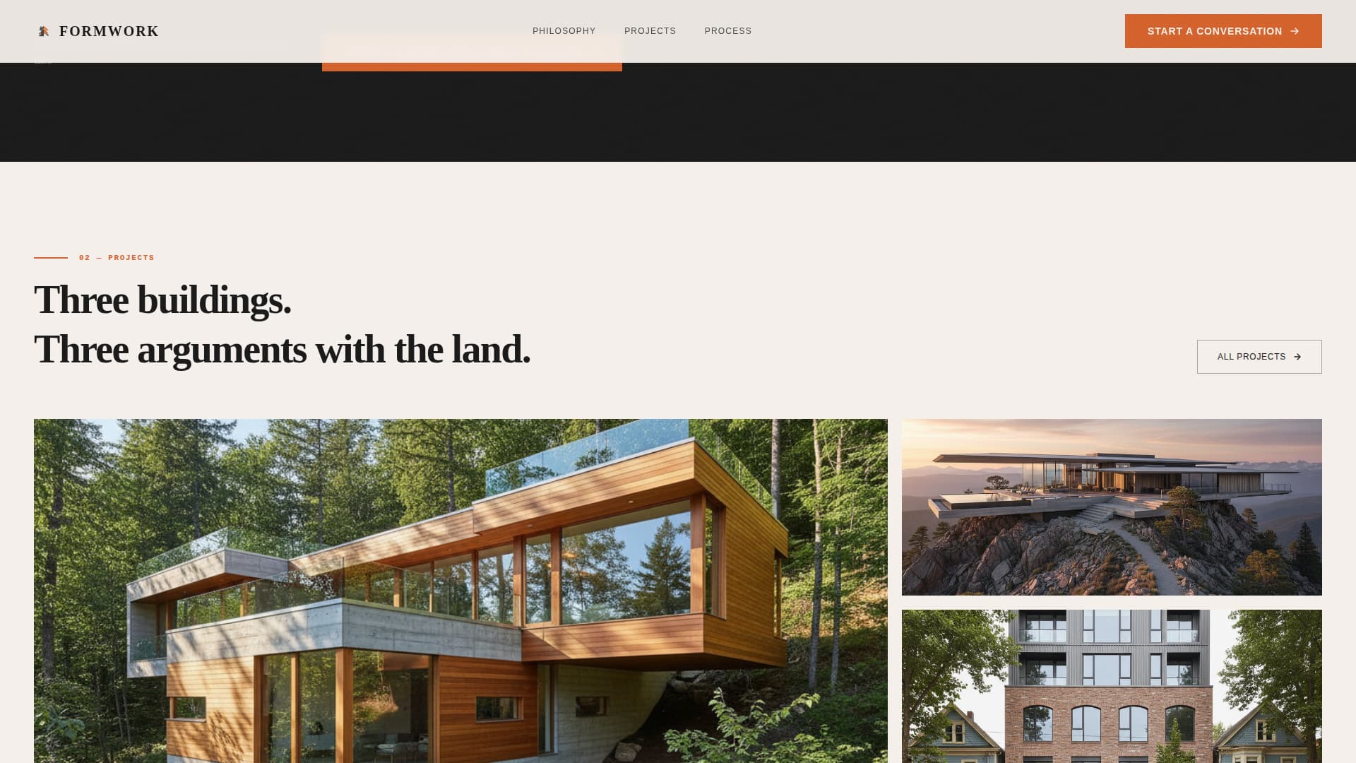 Mid-Century Modern Architecture Professional Website Template