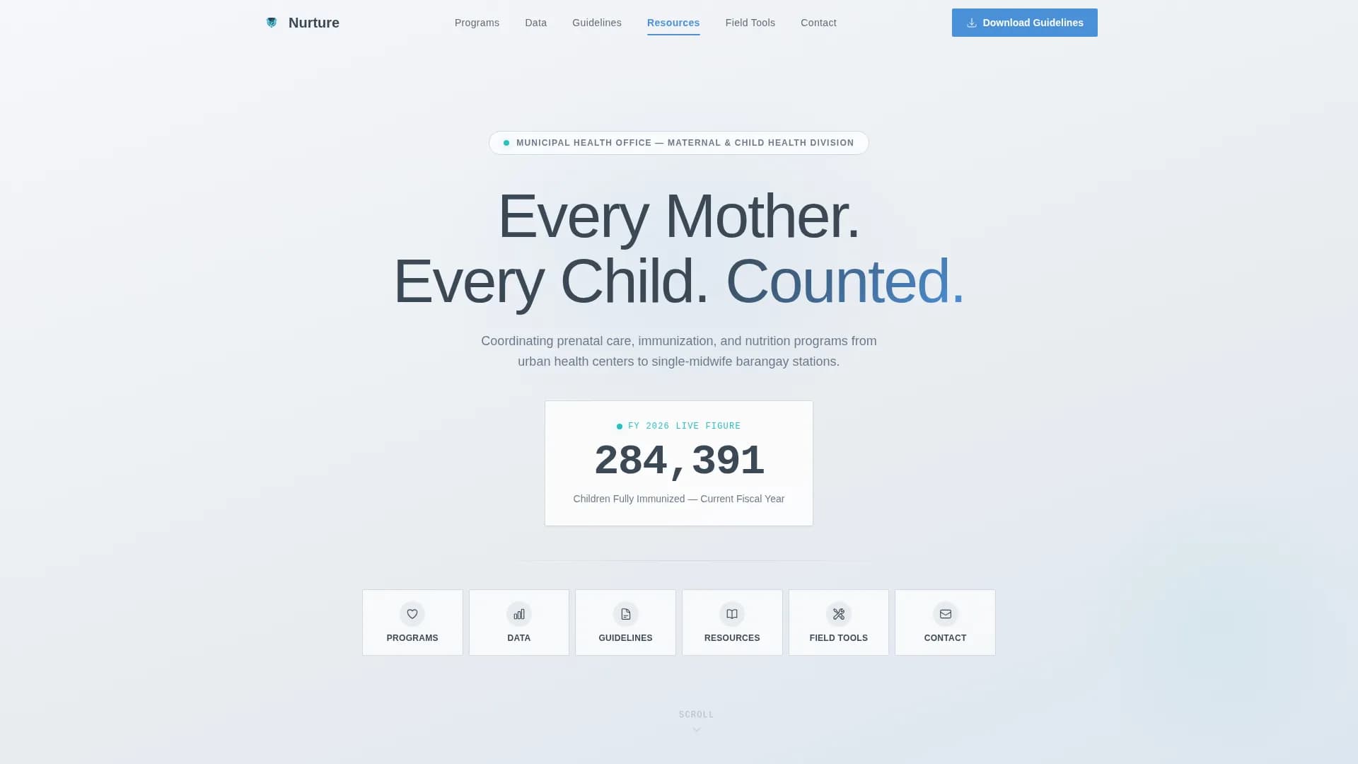 Public Health Department Specialist Professional Website Template