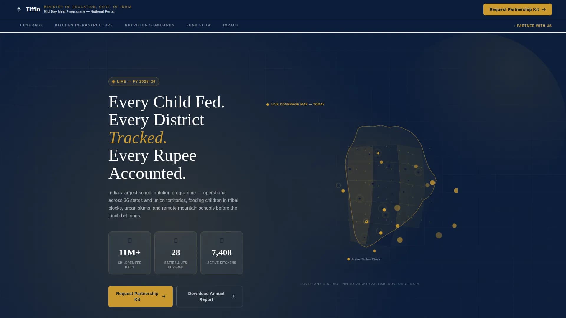 Tiffin — Premium Meal Service Landing Page Template