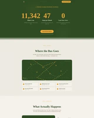 Public Library Booking Website Template