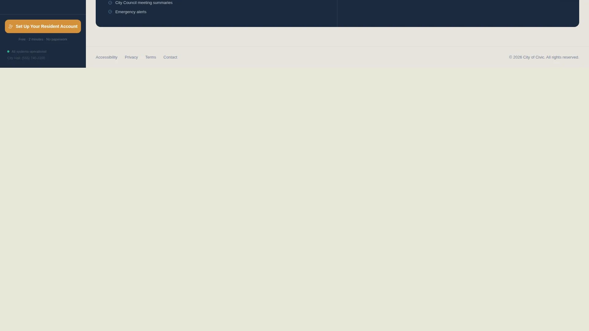 City & Municipal Professional Website Template