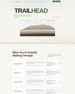 Trailhead — Transformative Park Education Landing Page Template
