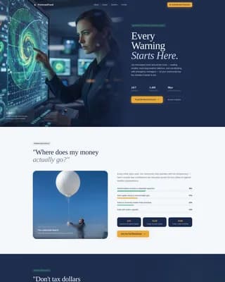 Alert — Disaster Relief Fundraising Landing Page Template