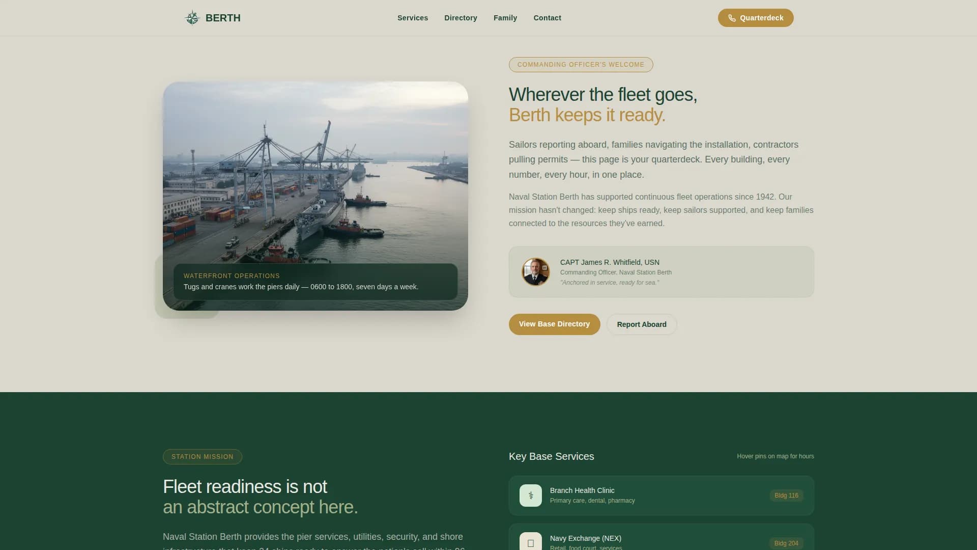 Military & Defense Directory Website Template