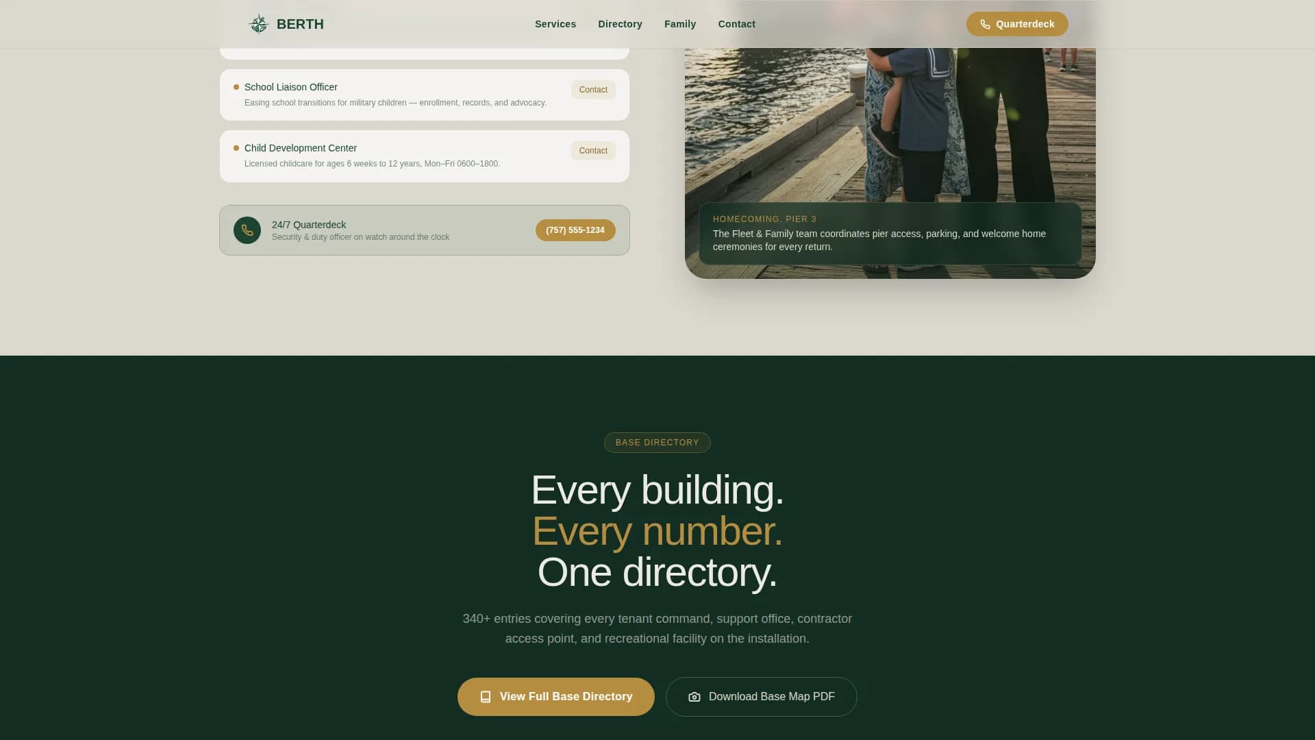 Military & Defense Directory Website Template