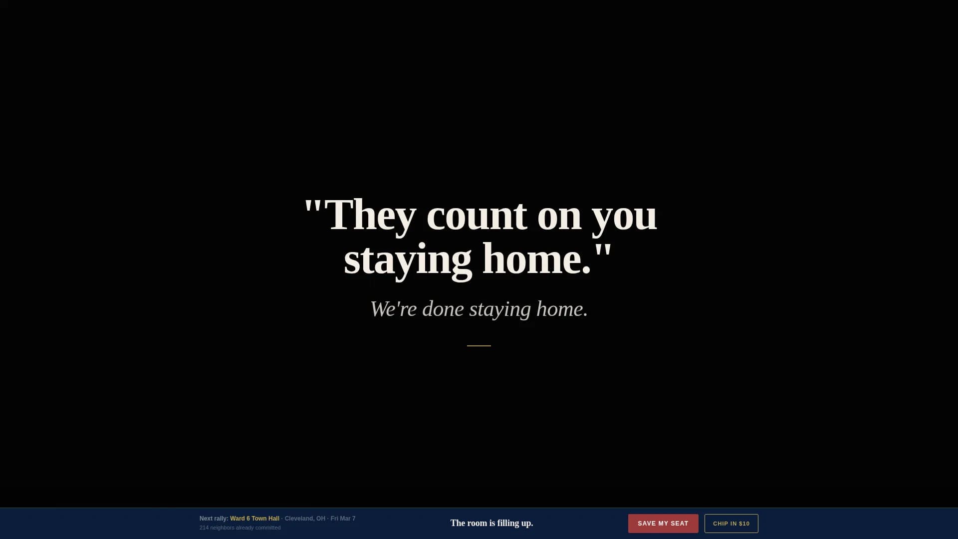 Mobilize — Political Action Community Landing Page Template